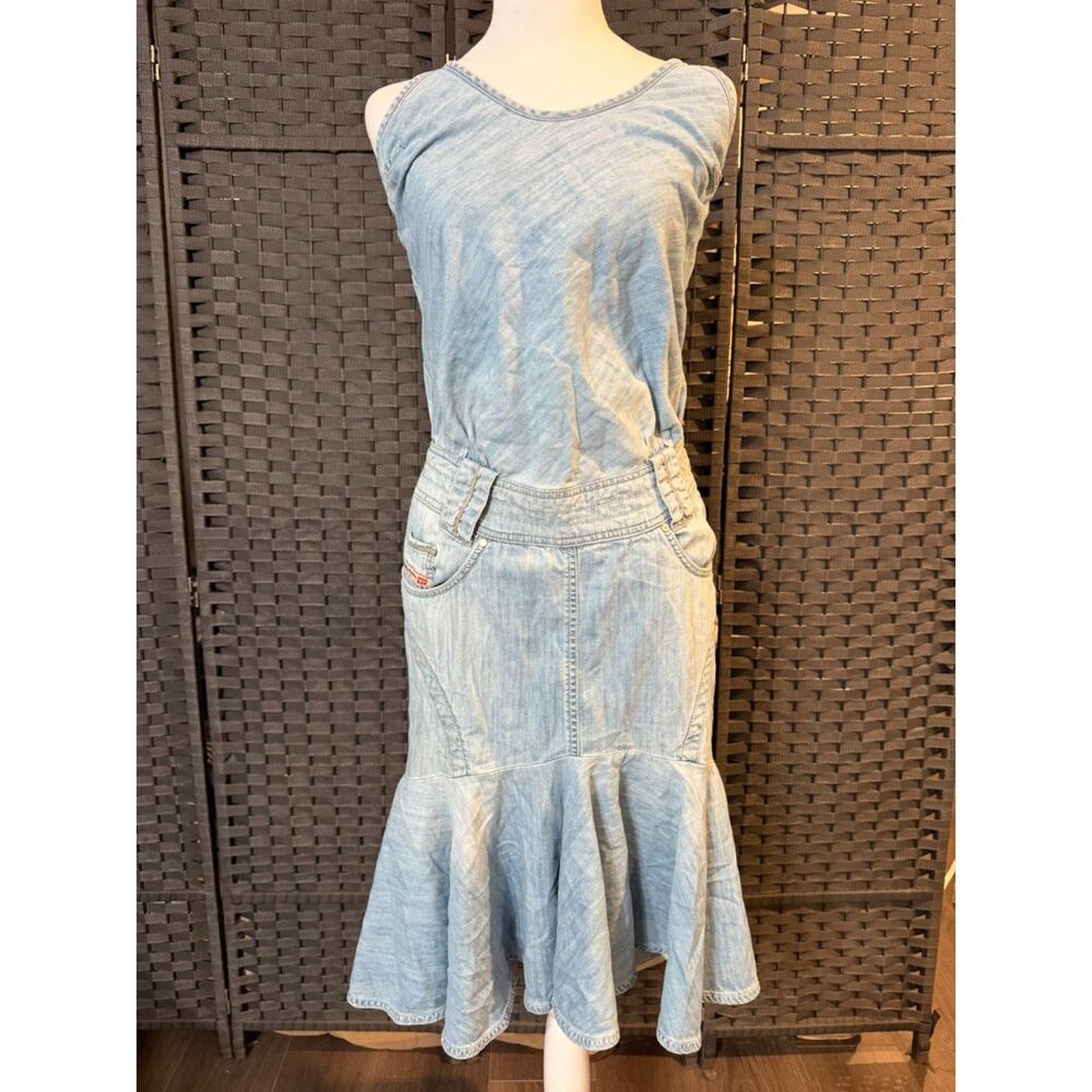Light Blue Denim Tank Dress
